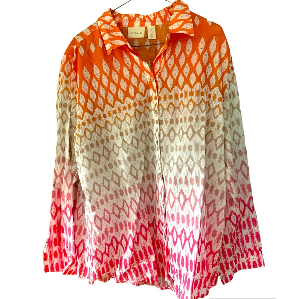 Chico's multi-color Button Down